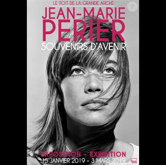 Affiche de l'exposition de Jean-Marie Périer "Souvenirs d'avenir" avec Françoise Hardy.