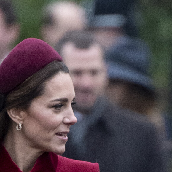 Kate Middleton, la duchesse de Cambridge, et Meghan Markle, la duchesse de Sussex enceinte - La famille royale britannique se rend à la messe de Noël à l'église Sainte-Marie-Madeleine à Sandringham, le 25 décembre 2018.