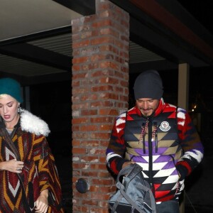 Exclusif - Katy Perry et Orlando Bloom sortent d'un dîner romantique à la station de Aspen le 1er janvier 2019