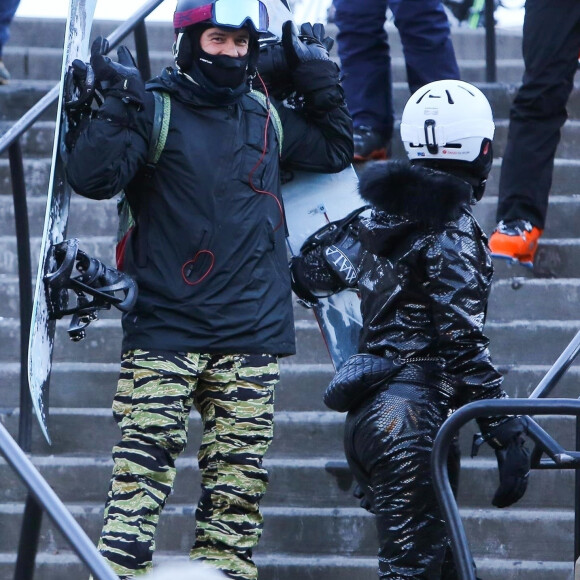 Exclusif - Orlando Bloom et sa compagne Katy Perry font du ski à Aspen, le 2 janvier 2019.