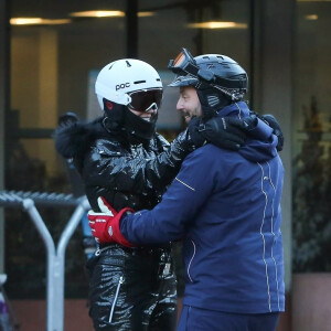 Exclusif - Orlando Bloom et sa compagne Katy Perry font du ski à Aspen, le 2 janvier 2019.