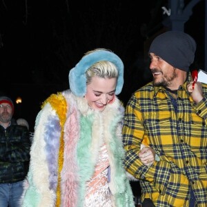 Exclusif - Katy Perry et Orlando Bloom arrivent au restaurant Matsuhisa dans la station de Aspen le 2 janvier 2019.