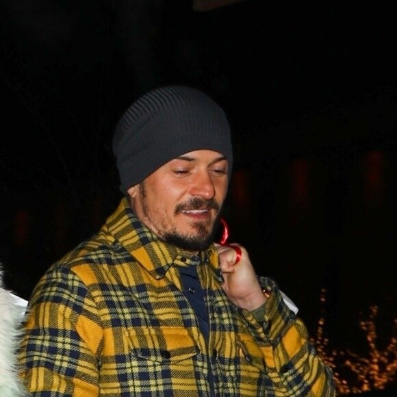 Exclusif - Katy Perry et Orlando Bloom arrivent au restaurant Matsuhisa dans la station de Aspen le 2 janvier 2019.