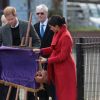 Le prince Harry, duc de Sussex, et Meghan Markle, duchesse de Sussex, sont en visite à Birkenhead le 14 janvier 2019.