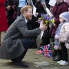 Le prince Harry, duc de Sussex, et Meghan Markle, duchesse de Sussex en visite dans la ville de Birkenhead, ici au square Hamilton le 14 janvier 2019.