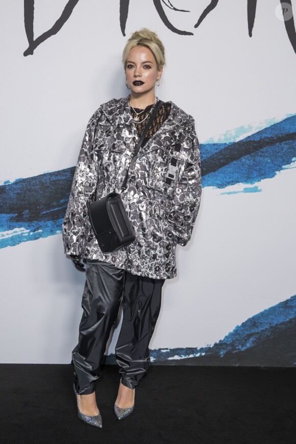 Lily Allen lors du photocall du défilé Christian Dior Homme automne hiver 2018/2019 au Champs de Mars à Paris le 18 janvier 2019. © Olivier Borde / Bestimage