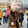 Chiara Ferragni arrive au défilé Schiaparelli lors de la Fashion Week Haute Couture collection printemps/été 2019 de Paris, France, le 21 janvier 2019. © CVS/Bestimage