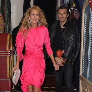 Exclusif - Céline Dion et Pepe Munoz se sont rendus au Moulin Rouge pour applaudir Nora une de leurs amies qui dansait pour la dernière fois sur la scène du célèbre cabaret à Paris le 24 janvier 2019.