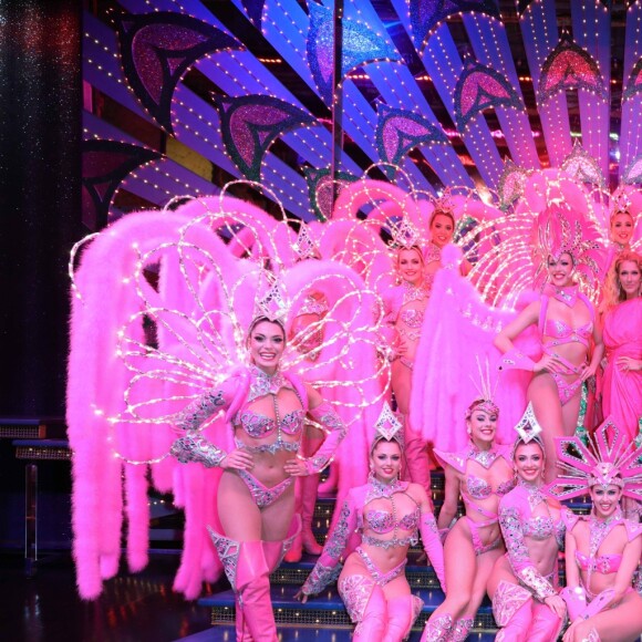 Exclusif - Céline Dion et Pepe Munoz se sont rendus au Moulin Rouge pour applaudir Nora une de leurs amies qui dansait pour la dernière fois sur la scène du célèbre cabaret à Paris le 24 janvier 2019.