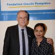 Exclusif - Richard Hutin (directeur général de la fondation) et Saïda Jawad - Célébration de la galette des rois dans les locaux de la Fondation Claude-Pompidou à Paris, le 28 janvier 2019. © Rachid Bellak/LMS/Bestimage