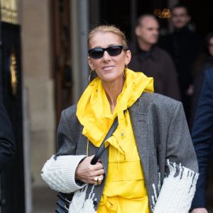 Céline Dion quitte l'hôtel de Crillon à Paris le 29 janvier 2019.