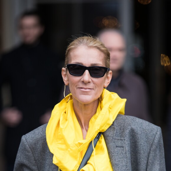 Céline Dion quitte l'hôtel de Crillon à Paris le 29 janvier 2019.