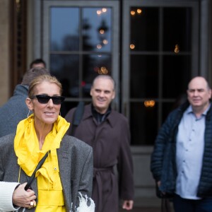 Céline Dion quitte l'hôtel de Crillon à Paris le 29 janvier 2019.