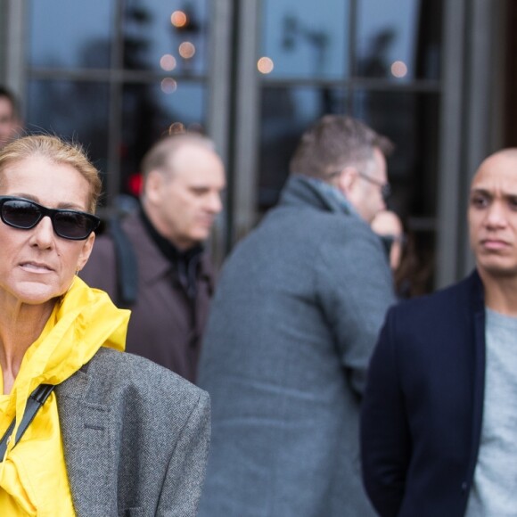 Céline Dion quitte l'hôtel de Crillon à Paris le 29 janvier 2019.