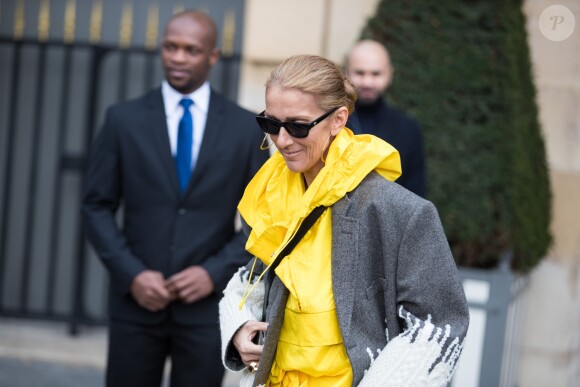 Céline Dion quitte l'hôtel de Crillon à Paris le 29 janvier 2019.