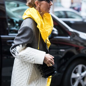 Céline Dion quitte l'hôtel de Crillon à Paris le 29 janvier 2019.