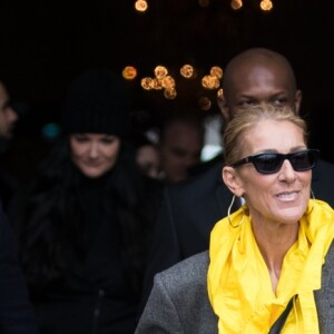 Céline Dion quitte l'hôtel de Crillon à Paris le 29 janvier 2019.