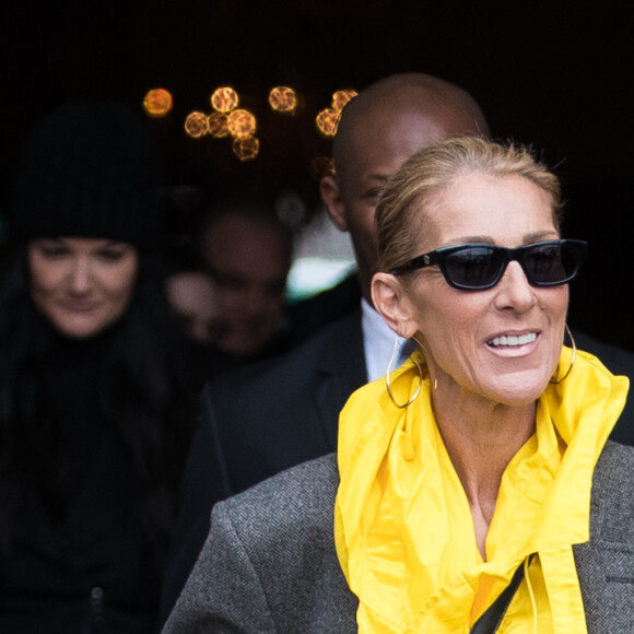 Céline Dion quitte l'hôtel de Crillon à Paris le 29 janvier 2019.
