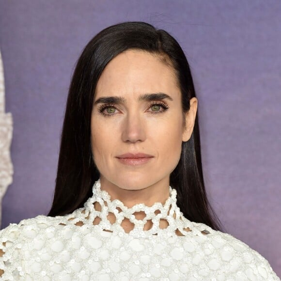 Jennifer Connelly, entièrement habillée en Louis Vuitton à l'avant-première de "Alita: Battle Angel" à Londres, le 31 janvier 2019.