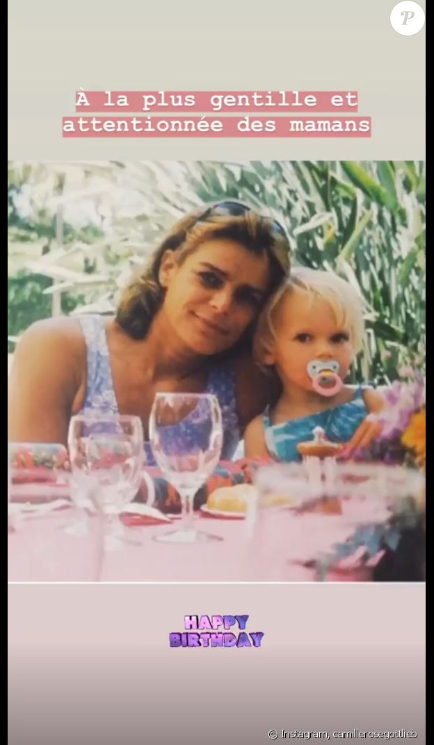 Camille Gottlieb souhaite un joyeux anniversaire à sa mère Stéphanie de Monaco sur Instagram, le 1er février 2019.