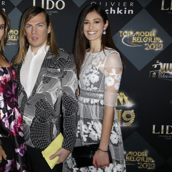 Patricia Contreras, Christophe Guillarmé et Lison di Martino au photocall de la 15ème édition Top Model Belgium au Lido à Paris, France, le 3 février 2019. © Marc Ausset-Lacroix/Bestimage