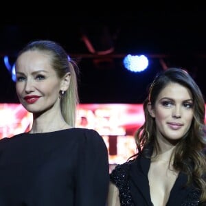 Adriana Karembeu et Iris Mittenaere - Le final - Les lauréats sur scène lors de la 15ème édition de "Top Model Belgium" au Lido à Paris, le 3 février 2019. © Philippe Doignon / Denis Guignebourg / Bestimage Final