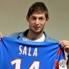 Emiliano Sala lors de sa présentation à Caen le 28 janvier 2015.