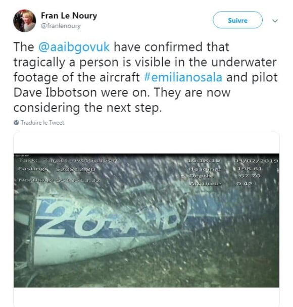 L'avion qui transportait Emiliano Sala le 21 janvier 2019 a été retrouvé dans au fond de la Manche le 3 février 2019.