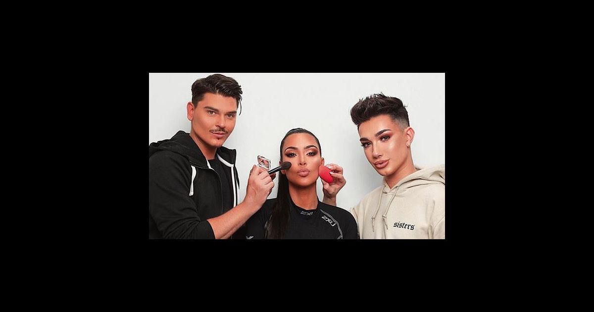 Mario Dedivanovic, Kim Kardashian et James Charles. 2018. Purepeople