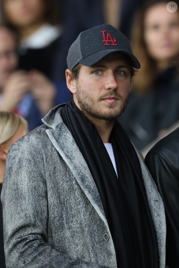 Lucas Pouille dans les tribunes lors du match de ligue des champions de l'UEFA opposant le Paris Saint-Germain contre l'Étoile rouge de Belgrade au parc des Princes à Paris, France, le 3 octobre 2018. Le PSG gagne 6-1. © Cyril Moreau/Bestimage