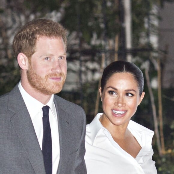 Le prince Harry, duc de Sussex, et Meghan Markle, enceinte, duchesse de Sussex, lors du cocktail d'accueil aux Endeavour fund Awards au Drapers' Hall à Londres le 7 février 2019.