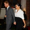 Le prince Harry, duc de Sussex, et Meghan Markle, enceinte, duchesse de Sussex, lors du cocktail d'accueil aux Endeavour fund Awards au Drapers' Hall à Londres le 7 février 2019.