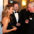 Geri Halliwell et son mari Christian Horner discutent avec le prince Charles, à la réception du Prince's Trust 'Invest in Futures' à l'hôtel Savoy, à Londres, le 7 février 2019.