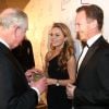 Geri Halliwell et son mari Christian Horner discutent avec le prince Charles, à la réception du Prince's Trust 'Invest in Futures' à l'hôtel Savoy, à Londres, le 7 février 2019.