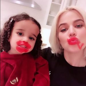 Khloé Kardashian et sa nièce Dream, la fille de Rob Kardashian et Blac Chyna. Février 2019.