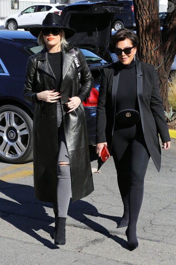 Exclusif - Kris Jenner et Khloé Kardashian à Los Angeles, le 7 février 2019.