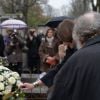 Macha Méril - Obsèques de Michel Legrand - Arrivées au cimetière du Père Lachaise à Paris le 1er février 2019
