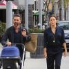 Eva Longoria et son mari Jose Baston sortent pour le déjeuner et faire du shopping avec leur fils Santiago à Beverly Hills, Los Angeles, le 1er février 2019.