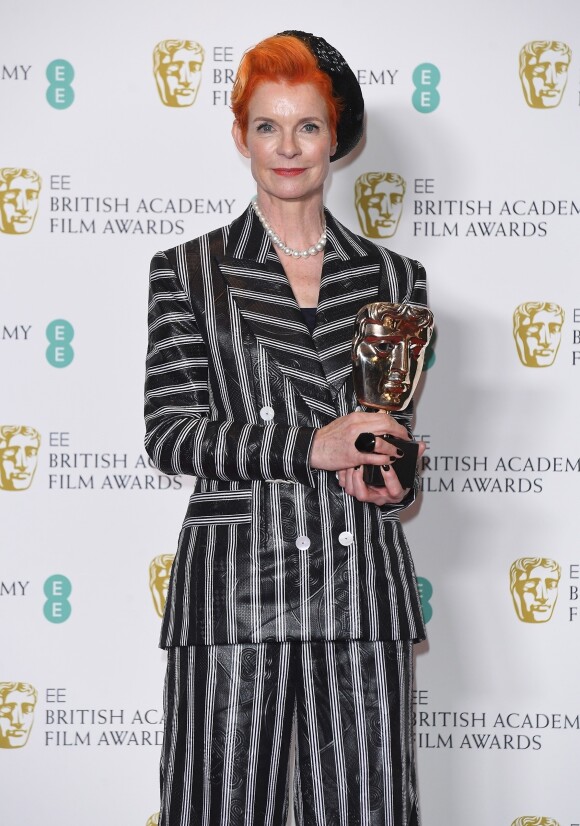 Sandy Powell (Meilleurs costumes pour "La Favorite") - Pressroom de la 72ème cérémonie annuelle des BAFTA Awards au Royal Albert Hall à Londres, le 10 février 2019.