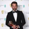 Bradley Cooper (Meilleure musique originale pour le film "A Star is Born") - Pressroom de la 72ème cérémonie annuelle des BAFTA Awards au Royal Albert Hall à Londres, le 10 février 2019.