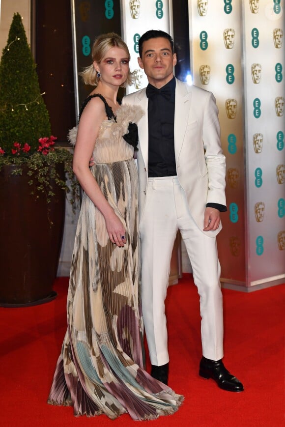 Rami Malek et sa compagne Lucy Boynton - After party de la 72ème cérémonie annuelle des BAFTA Awards à la Grosvernor House à Londres, le 10 février 2019.