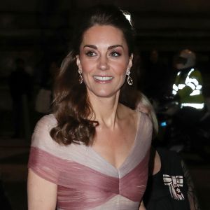 Catherine (Kate) Middleton, duchesse de Cambridge assiste au dîner de gala "100 Women in Finance" au profit des écoles pour la santé mentale au Victoria and Albert Museum de Londres, Royaume Uni, le 13 février 2019.