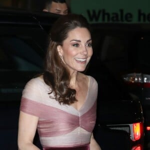 Catherine (Kate) Middleton, duchesse de Cambridge assiste au dîner de gala "100 Women in Finance" au profit des écoles pour la santé mentale au Victoria and Albert Museum de Londres, Royaume Uni, le 13 février 2019.