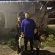André-Pierre Gignac en famille avec Deborah (alors enceinte de Mavy), Grace et Eden, sur Instagram, le 1er janvier 2019.