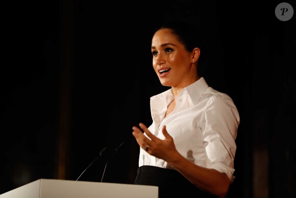 Meghan Markle, enceinte, duchesse de Sussex - Soirée de la remise du prix "Endeavour fund Awards" au Drapers' Hall à Londres le 7 février 2019.