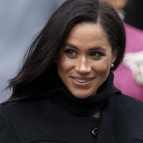 Le prince Harry, duc de Sussex, et Meghan Markle, duchesse de Sussex, enceinte, visitent le théâtre Bristol Old Vic. à Bristol le 1er février, 2019