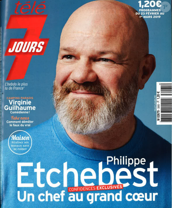 Philippe Etchebest en couverture du nouveau numéro du magazine Télé 7 jours, en kiosque dès lundi 18 février 2019