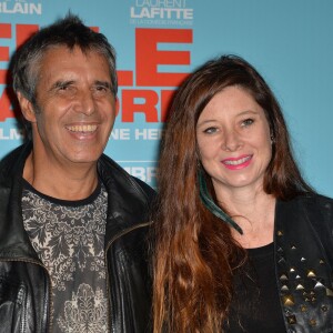 Julien Clerc et sa femme Hélène Grémillon - Avant-première du film "Elle l'adore" au cinéma UGC Normandie à Paris, le 15 septembre 2014