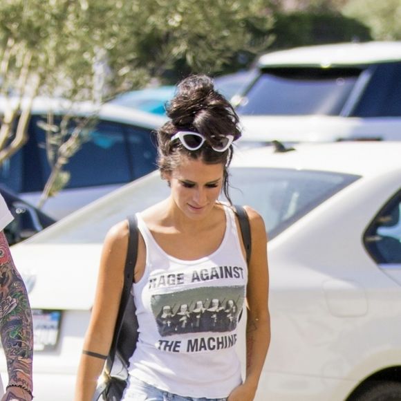 Exclusif - Tommy Lee et sa femme Brittany Furlan sont allés faire des courses chez "Bristol Farms" à Los Angeles, le 3 août 2018.