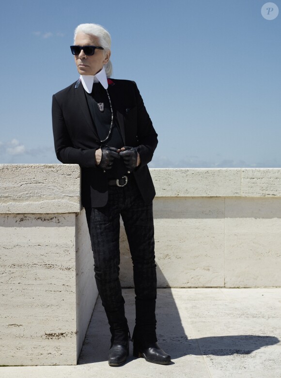 Portrait de Karl Lagerfeld, ex-directeur artistique de la maison FENDI.